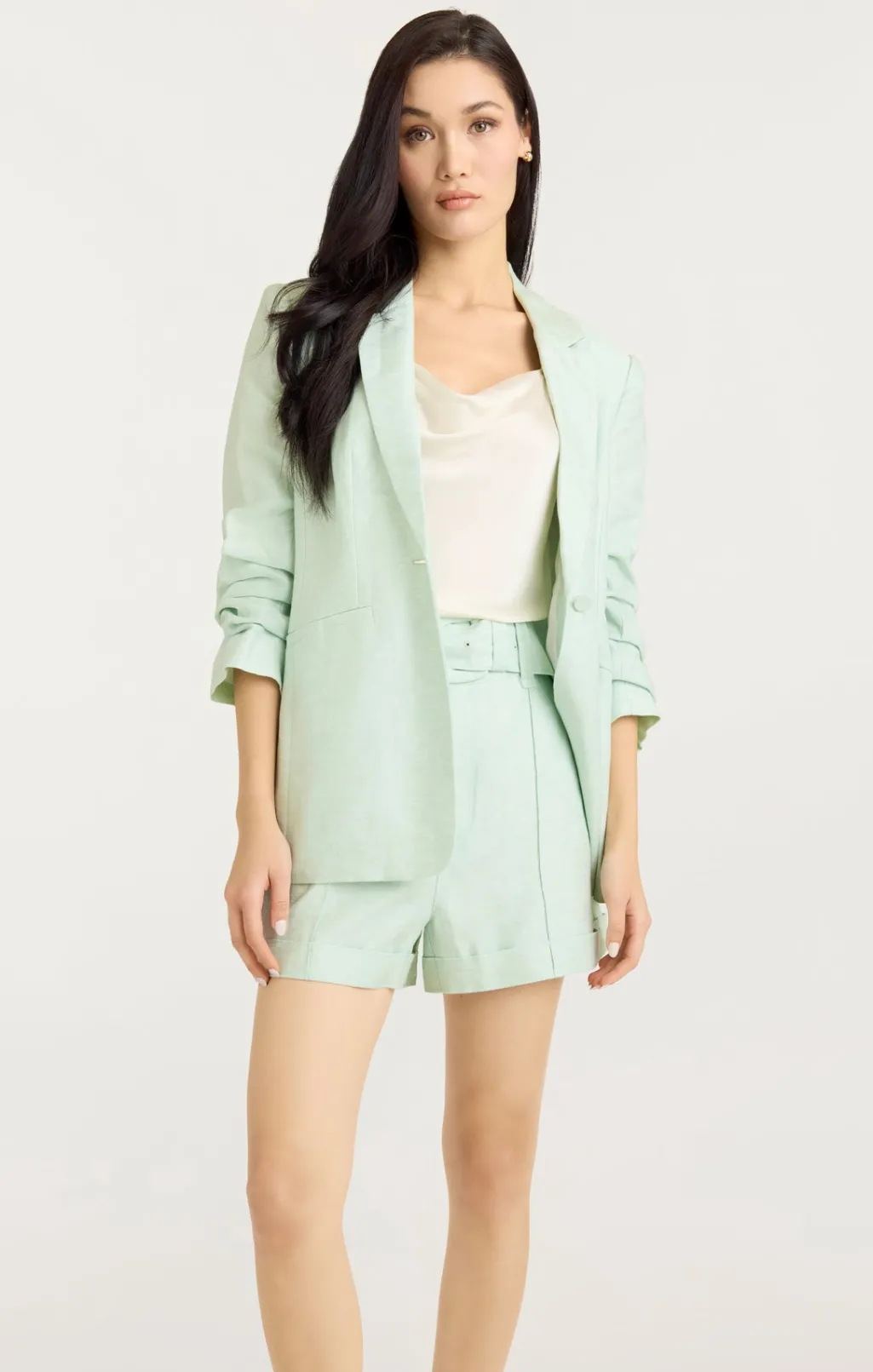 Cinq à Sept Linen Kylie Blazer MintyDelight Sale