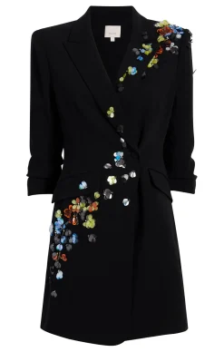 Cinq à Sept Linnea Dress SequinFlowerBlack/Multi Outlet