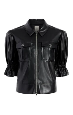 Cinq à Sept Lite Vegan Leather Holly Jacket Black Discount