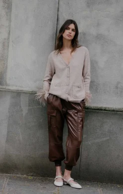 Cinq à Sept Lite Vegan Leather Jenning Pants Espresso Outlet
