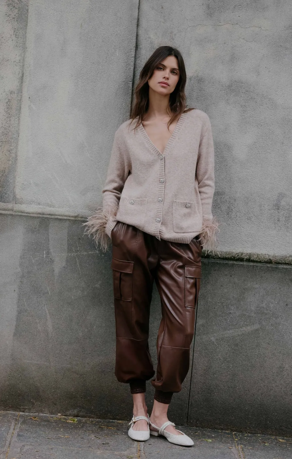 Cinq à Sept Lite Vegan Leather Jenning Pants Espresso Outlet