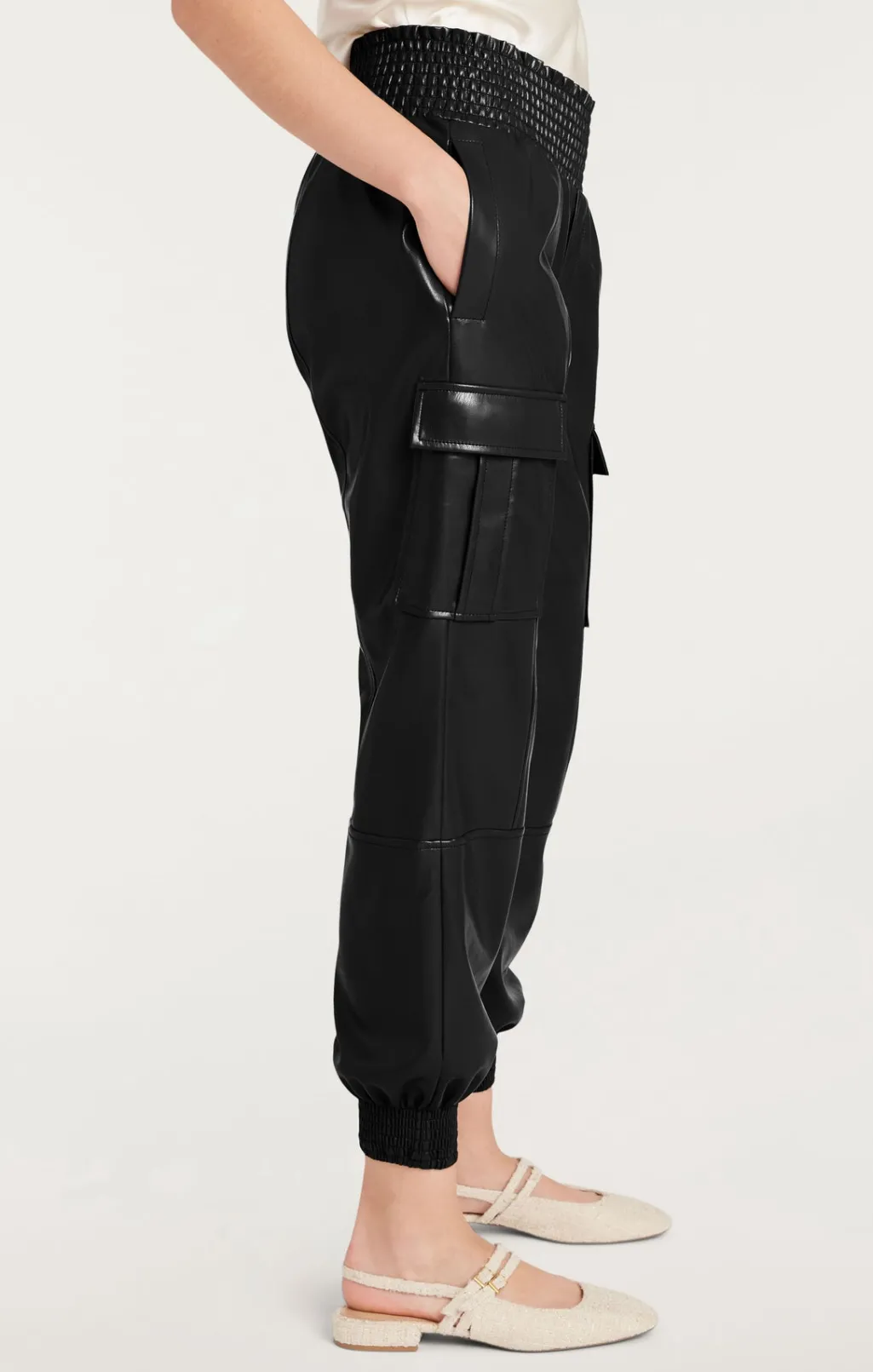 Cinq à Sept Lite Vegan Leather Jenning Pants Black Outlet