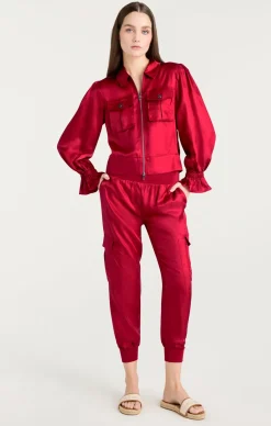 Cinq à Sept Long Sleeve Holly Jacket RedCurrant Discount