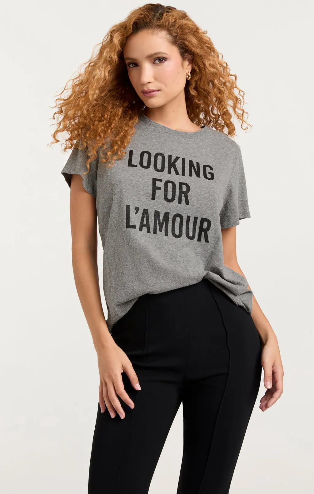 Cinq à Sept Looking For L'amour Tee HeatherGrey/black New