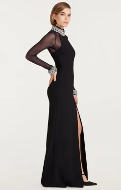 Cinq à Sept Loretta Gown Black/Silver Hot