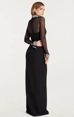 Cinq à Sept Loretta Gown Black/Silver Hot