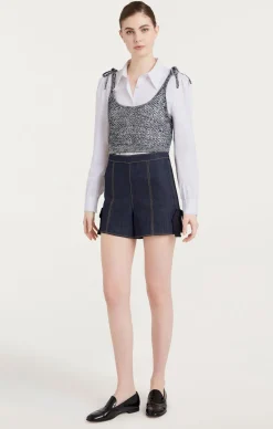 Cinq à Sept Lou Short Indigo Hot