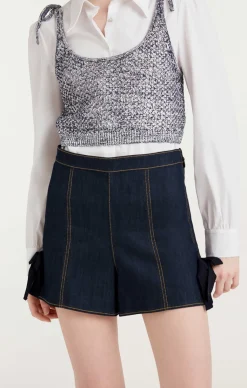 Cinq à Sept Lou Short Indigo Hot