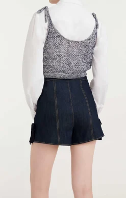 Cinq à Sept Lou Short Indigo Hot