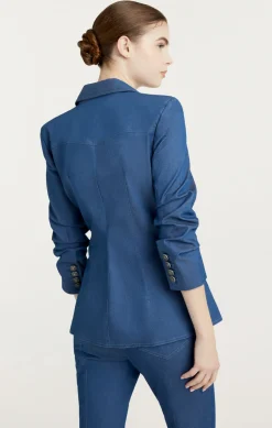 Cinq à Sept Louisa Blazer AegeanBlue Discount