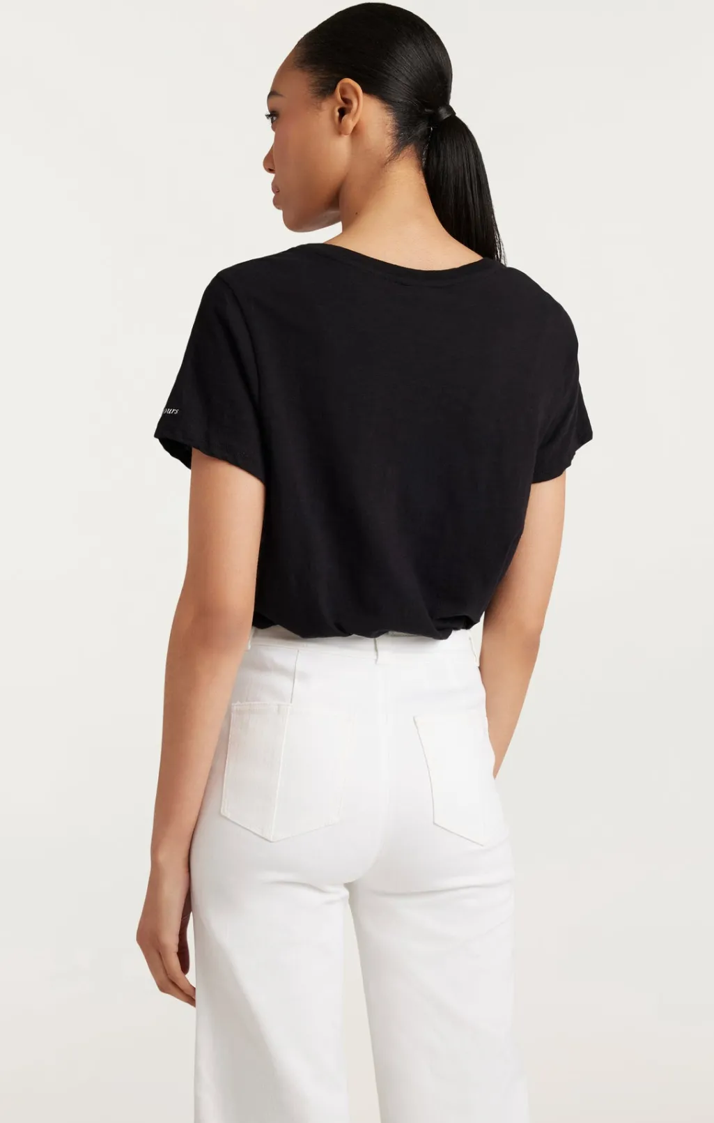 Cinq à Sept Love Heart Tee Black/Plaster Clearance