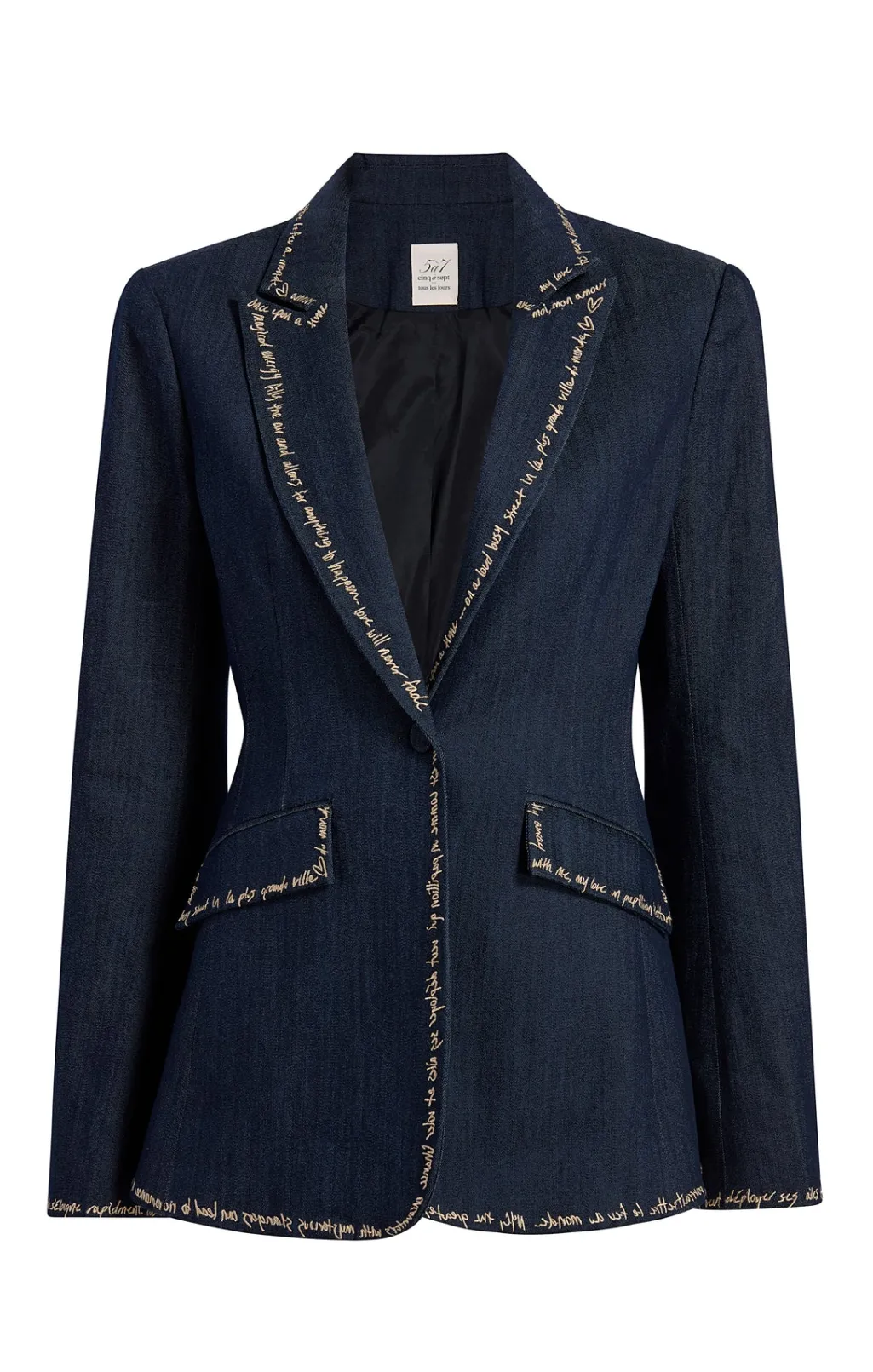 Cinq à Sept Love Letter Denim Cheyenne Blazer Indigo Online