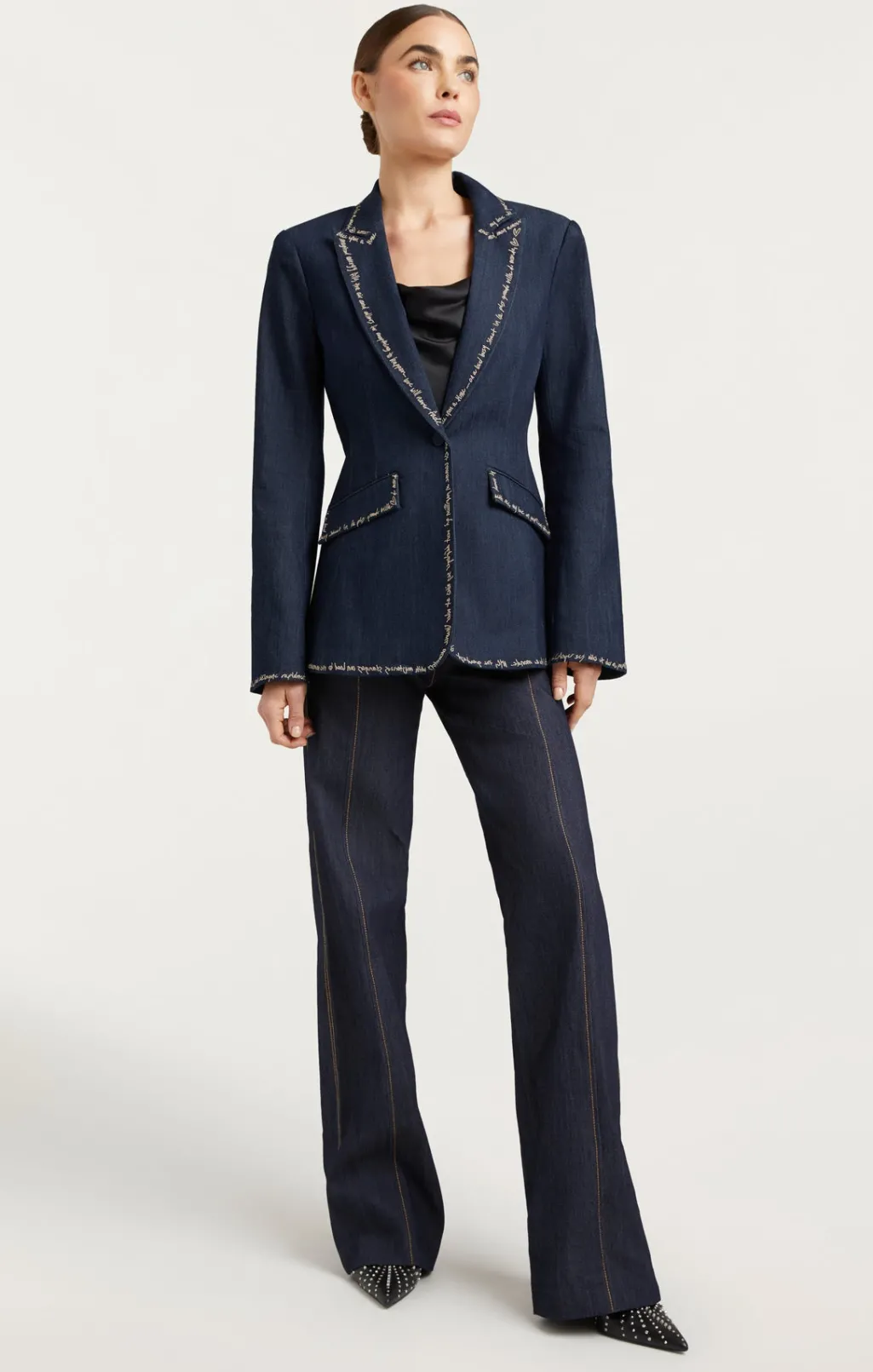 Cinq à Sept Love Letter Denim Cheyenne Blazer Indigo Online