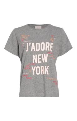 Cinq à Sept Love Letter Jadore New York Tee HeatherGreyMulti Hot