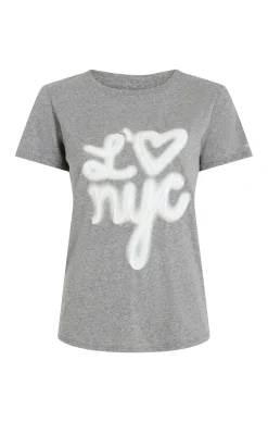 Cinq à Sept Love NYC Tee HeatherGrey/white Discount