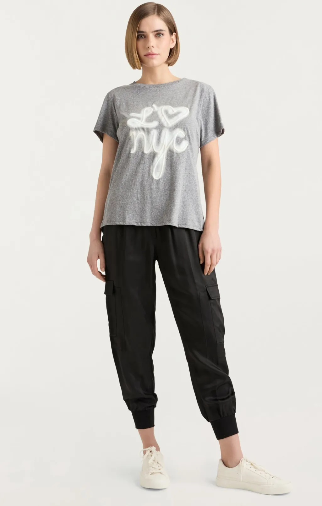 Cinq à Sept Love NYC Tee HeatherGrey/white Discount