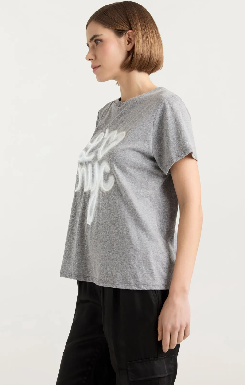 Cinq à Sept Love NYC Tee HeatherGrey/white Discount