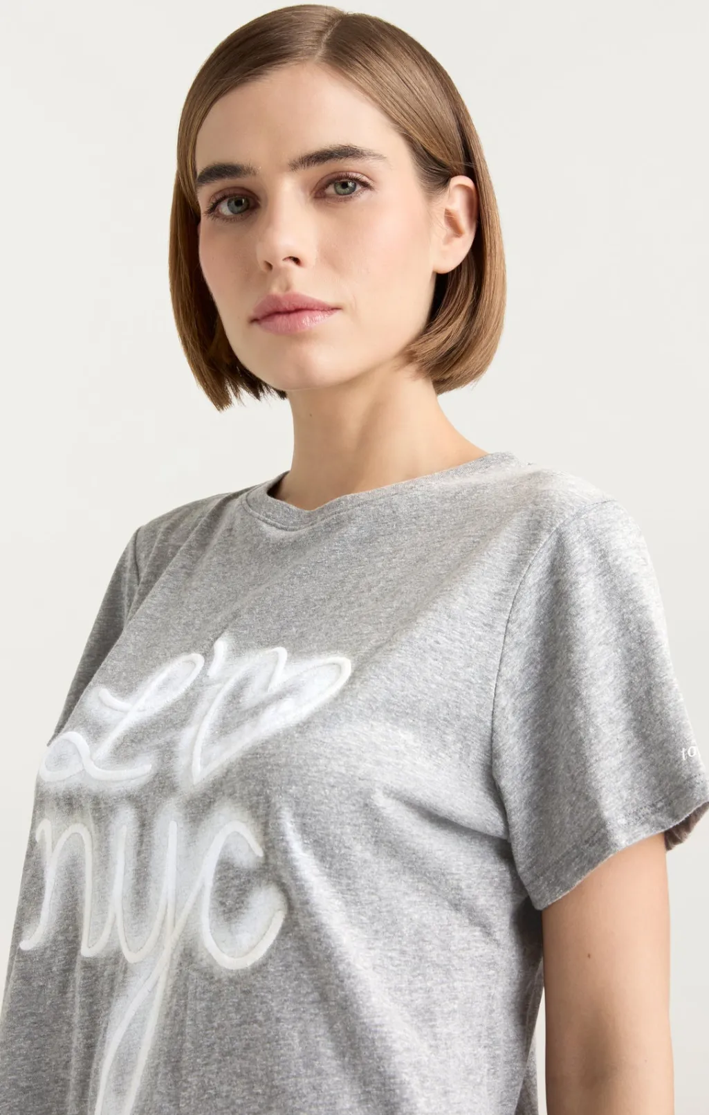 Cinq à Sept Love NYC Tee HeatherGrey/white Discount