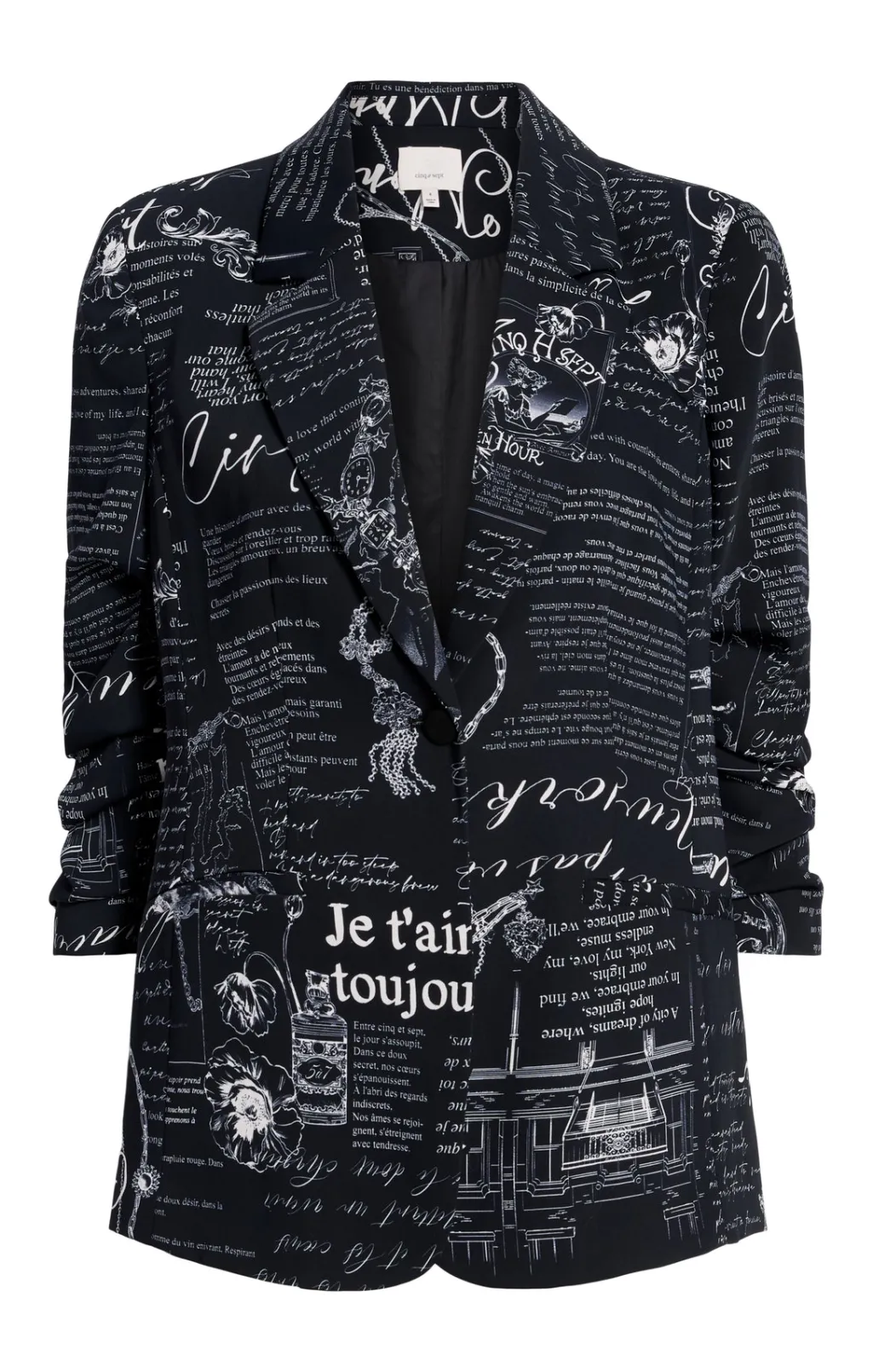 Cinq à Sept Love Stories Kylie Blazer Black/White New
