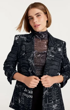 Cinq à Sept Love Stories Kylie Blazer Black/White New
