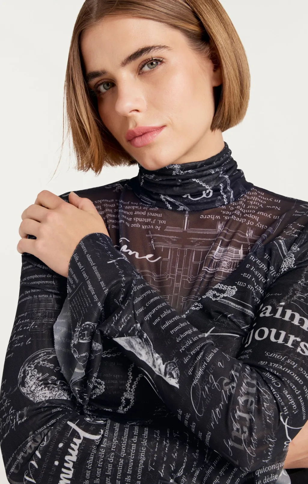 Cinq à Sept Lucy Top Black/white Hot