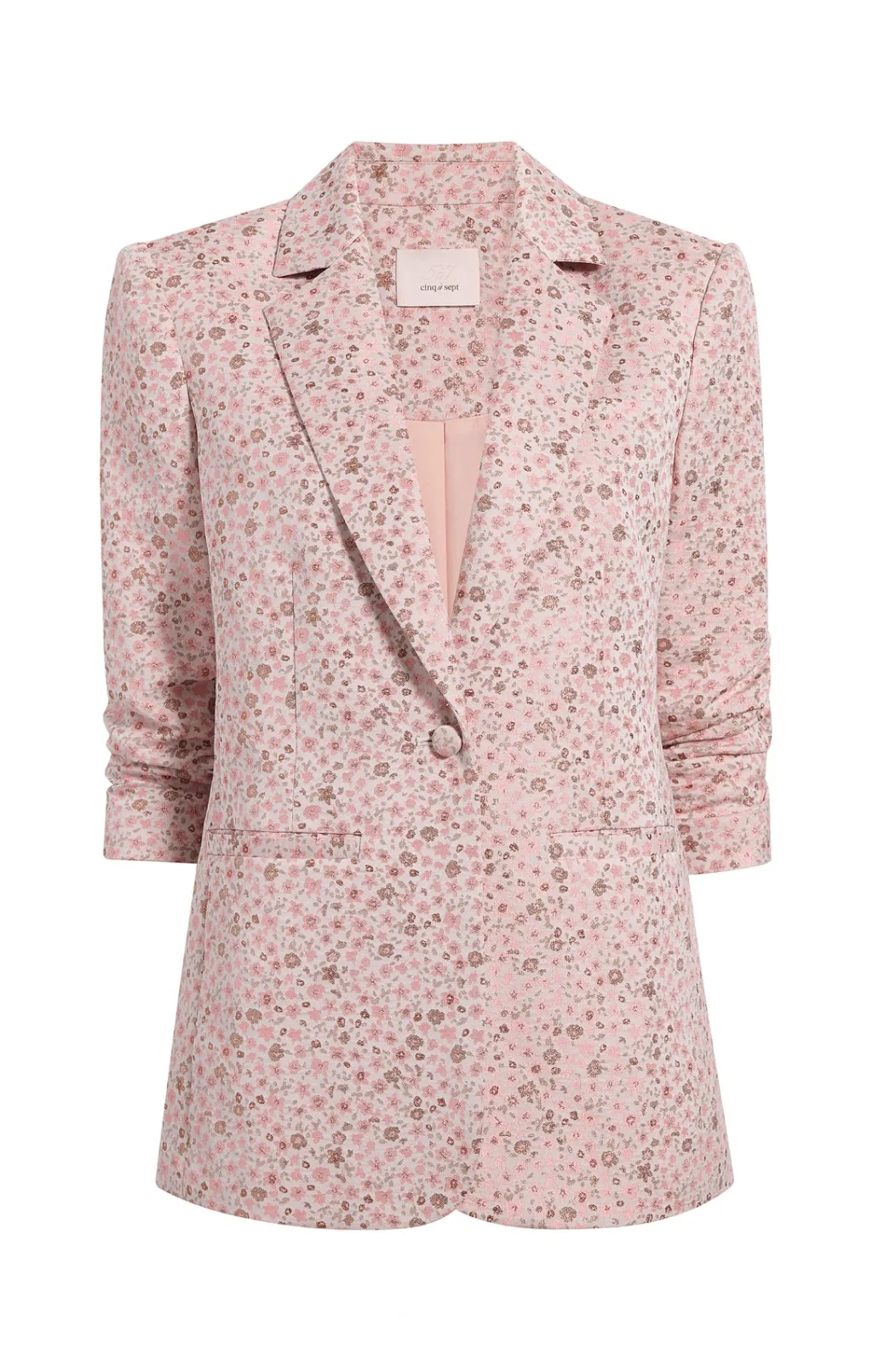 Cinq à Sept Lurex Jacquard Khloe Blazer PaleRoseMulti