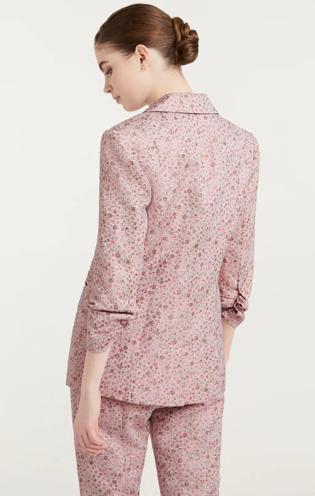 Cinq à Sept Lurex Jacquard Khloe Blazer PaleRoseMulti