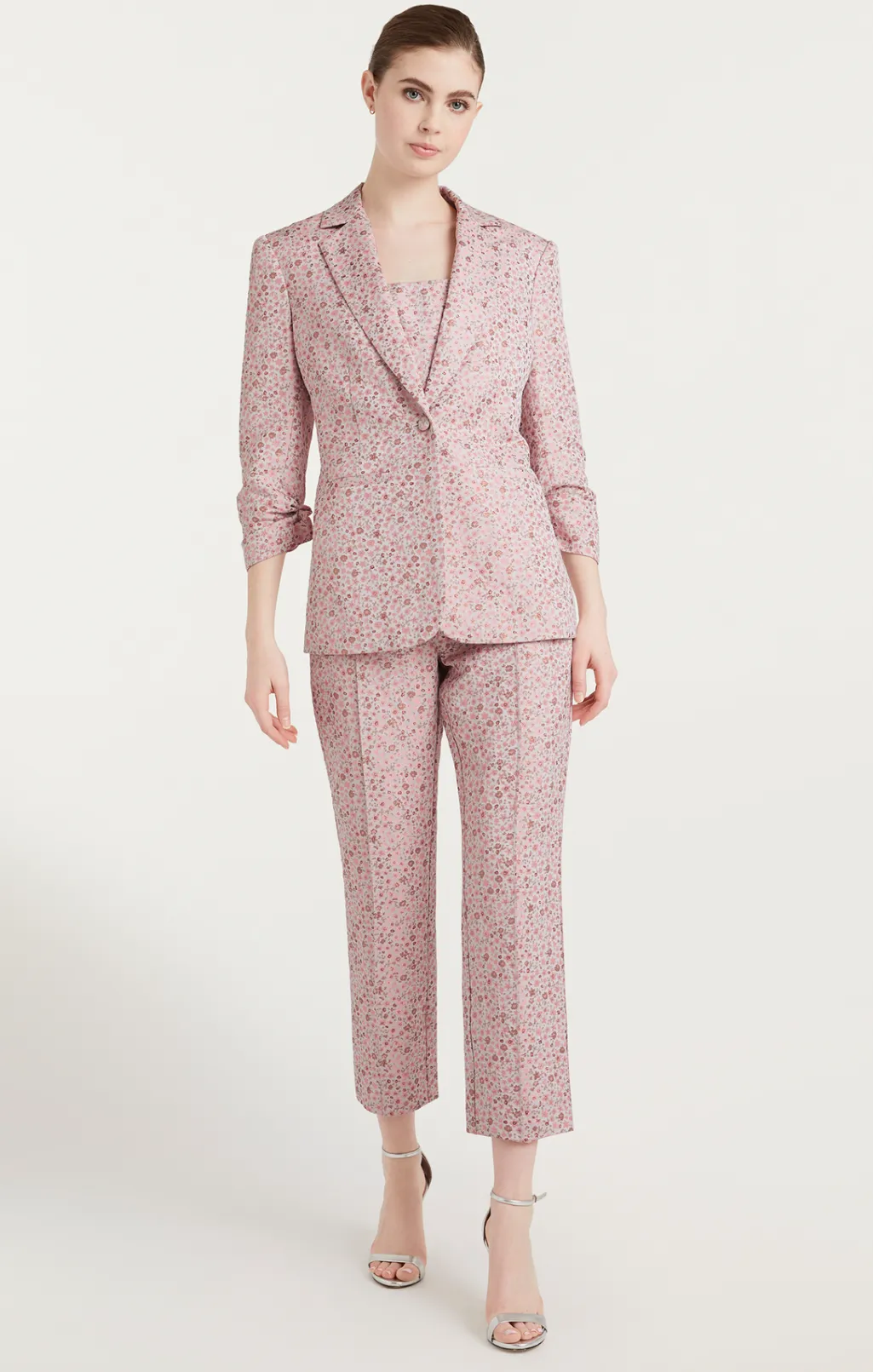 Cinq à Sept Lurex Jacquard Khloe Blazer PaleRoseMulti
