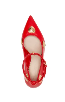 Cinq à Sept Madison Ankle Strap Pump Cardinal/Gold Best