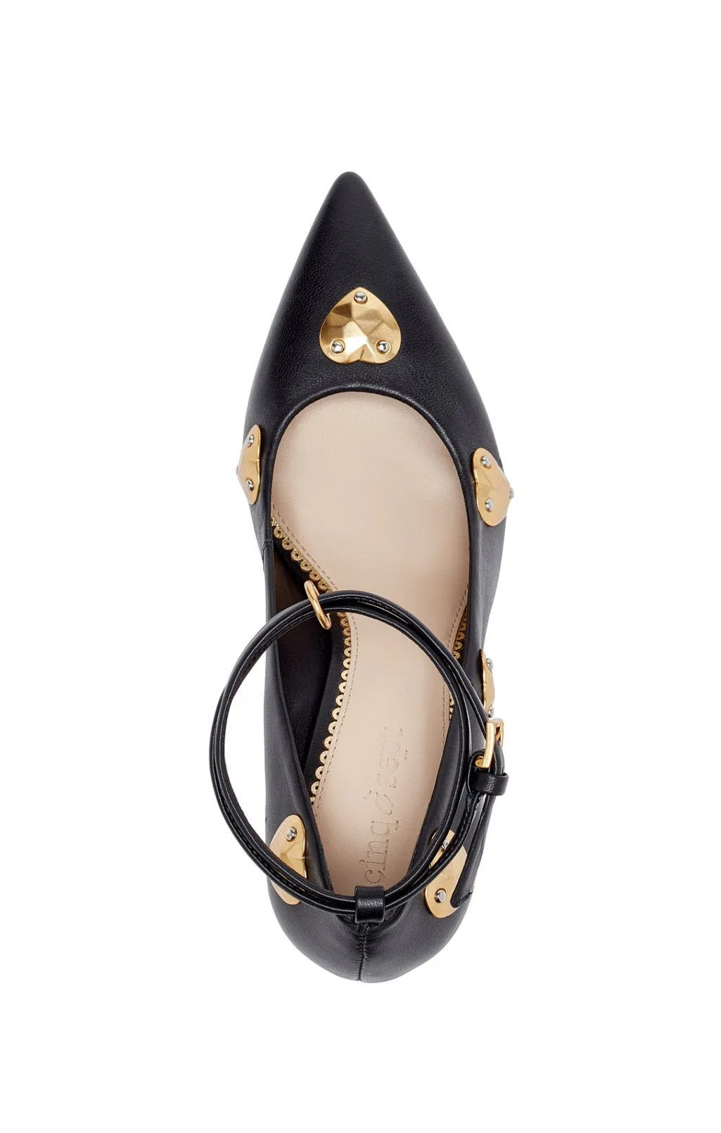 Cinq à Sept Madison Ankle Strap Pump Black/Gold Discount