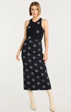 Cinq à Sept Malti Skirt Black/Silver Outlet