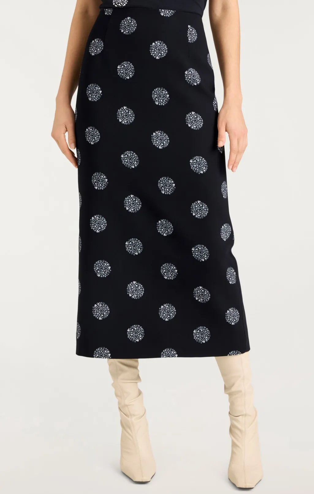 Cinq à Sept Malti Skirt Black/Silver Outlet