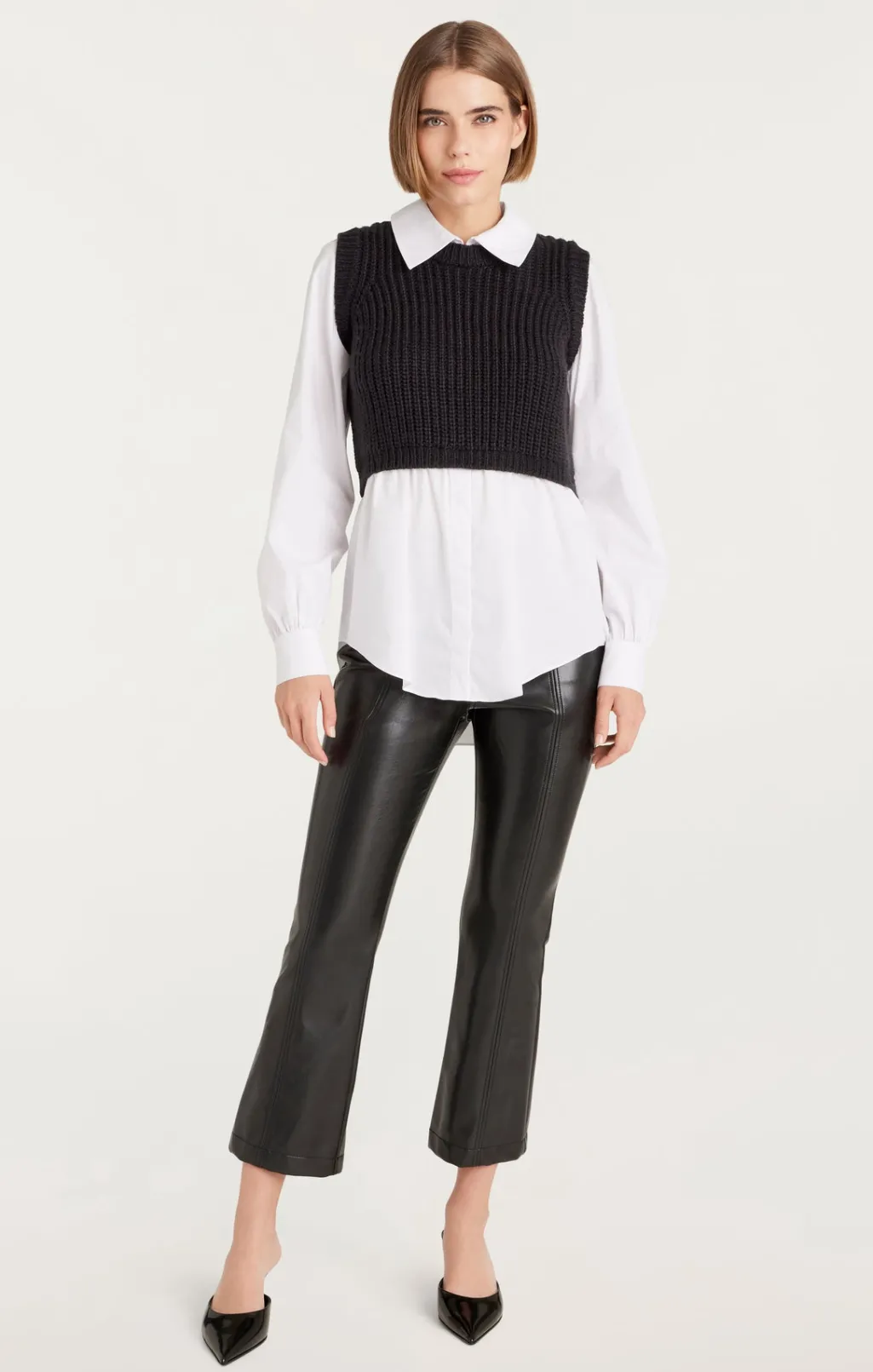 Cinq à Sept Mara Shaker Pullover Black Discount