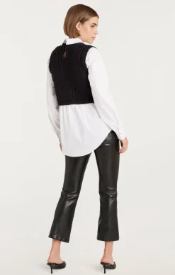Cinq à Sept Mara Shaker Pullover Black Discount