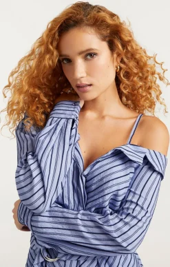 Cinq à Sept Marcella Dress Navy/raincloud Clearance