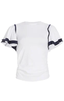 Cinq à Sept Marnia Top White/Navy Online
