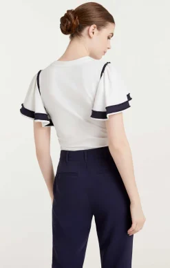 Cinq à Sept Marnia Top White/Navy Online