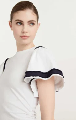 Cinq à Sept Marnia Top White/Navy Online