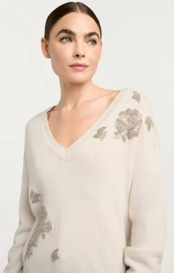 Cinq à Sept Maybelline Pullover Ivory/silver