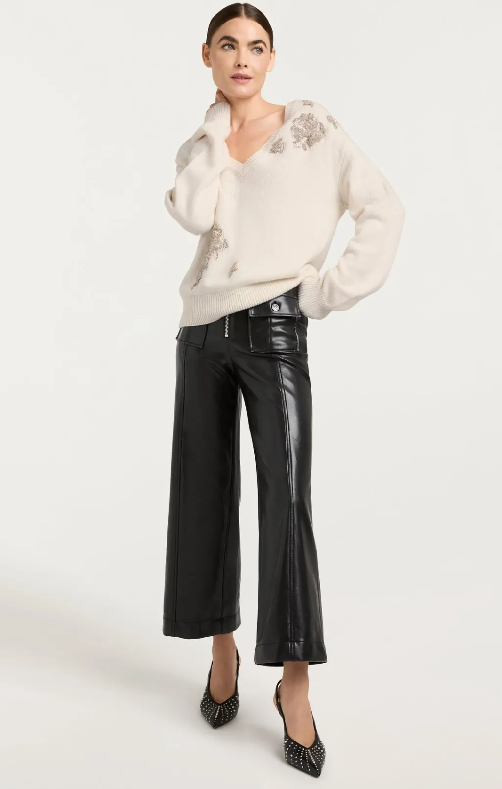Cinq à Sept Maybelline Pullover Ivory/silver