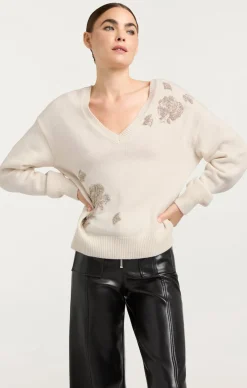 Cinq à Sept Maybelline Pullover Ivory/silver