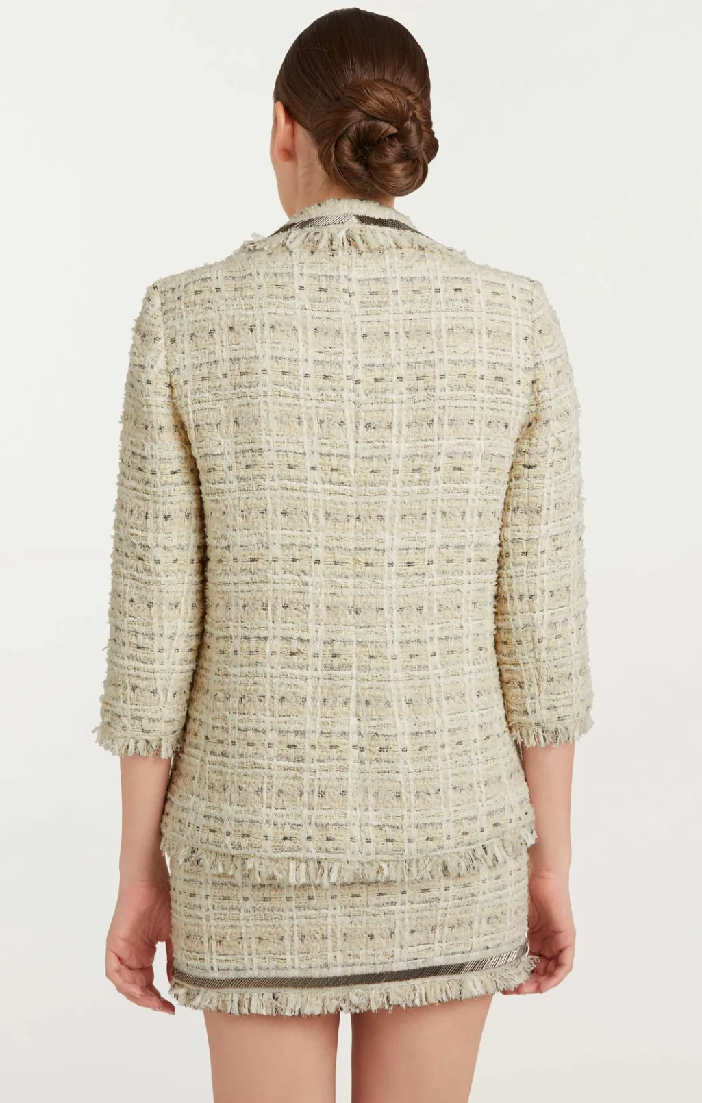 Cinq à Sept Metallic Beaded Maddie Blazer Ivory Discount