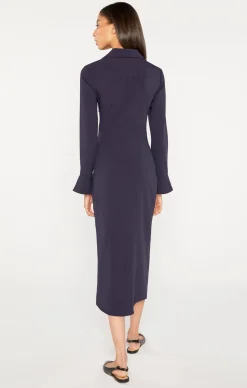 Cinq à Sept Midi Mckenna Dress Navy Clearance