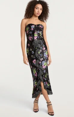 Cinq à Sept Midnight Bloom Elise Dress MidnightMulti Best