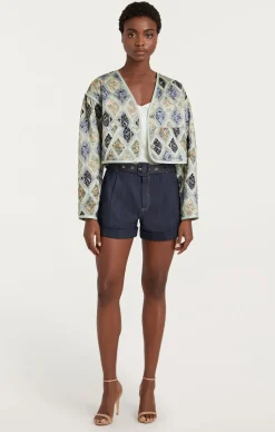Cinq à Sept Milena Jacket CeladonMulti Best