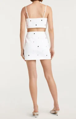 Cinq à Sept Mirror Denim Doris Skirt White/White Online