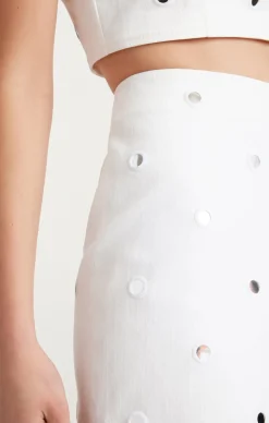 Cinq à Sept Mirror Denim Doris Skirt White/White Online