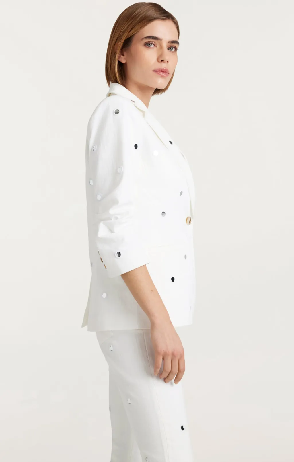 Cinq à Sept Mirror Denim Khloe Blazer White Best