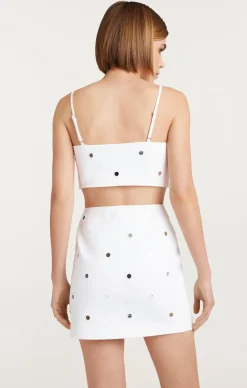 Cinq à Sept Mirror Denim Nikki Top White Sale