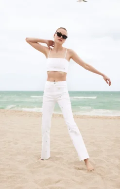 Cinq à Sept Mirror Denim Shailene Pant White Clearance